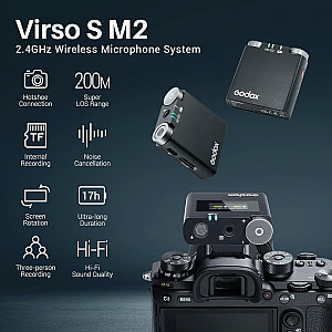 Godox Virso S M2 Wireless Lavalier Microphone System